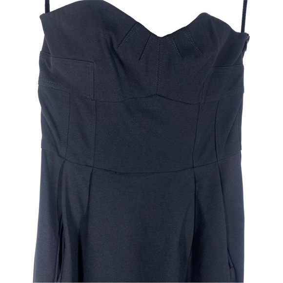 Diane Von Furstenberg Strapless Little Black Dress MiniDress With Pockets Size 6 - Picture 4 of 8